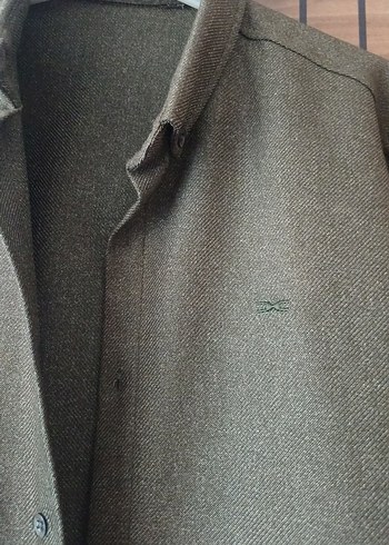 koyu yesil erkek gömlek - Görsel 2