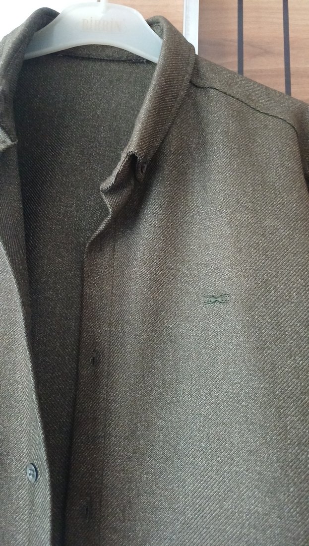 koyu yesil erkek gömlek - Görsel 2