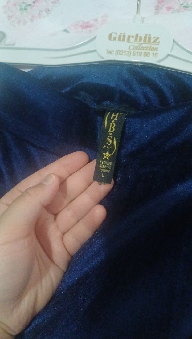 Lacivert Uzun Drapeli Kadın Etek - Görsel 3