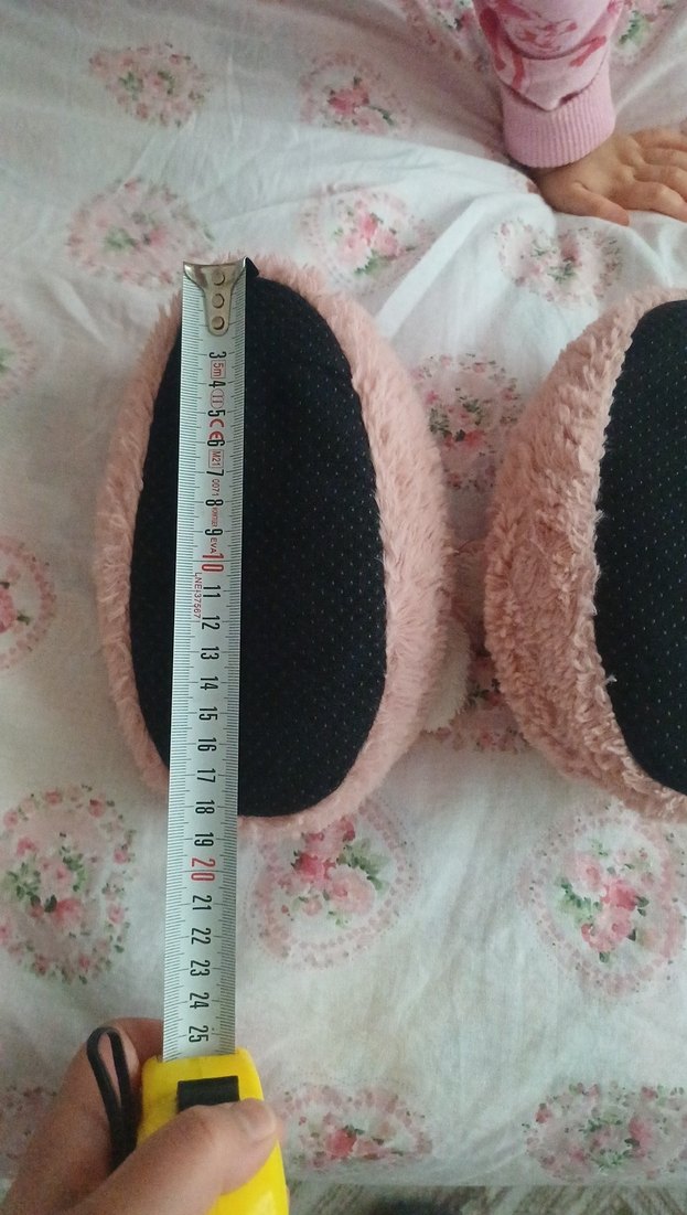 Kız Çocuk Pembe Nakışlı Sıcak Peluş Terlik - Görsel 3