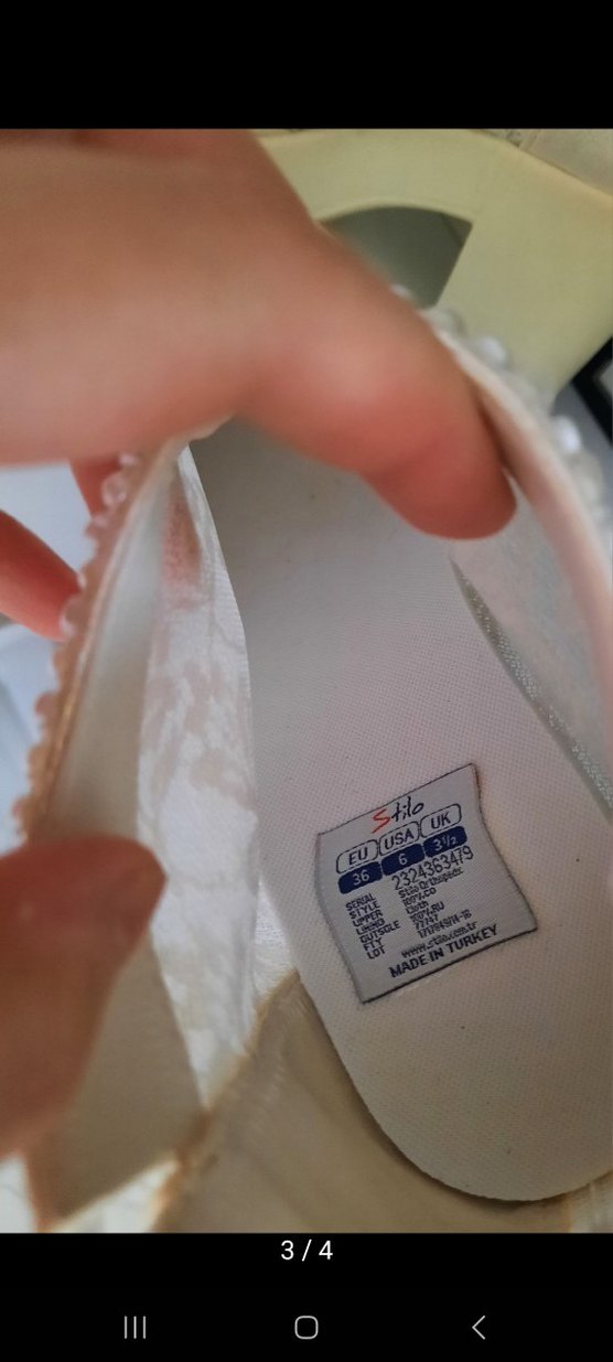 Dantel Detaylı Beyaz Platform Topuklu Kadın Ayakkabı - Görsel 3