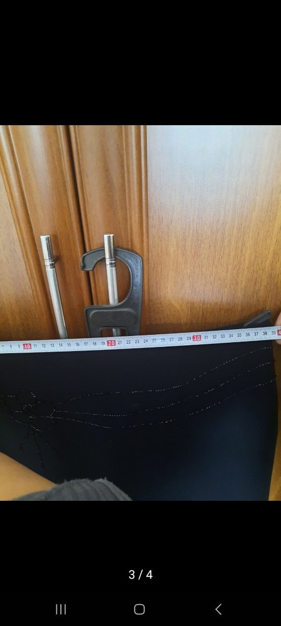 Boncuk İşlemeli Siyah Mini Hamile Eteği - Görsel 3