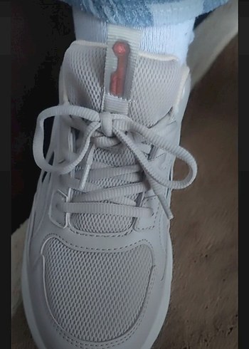 37 Beden Bej Bağcıklı Spor Kadın Sneakers