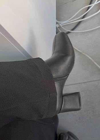 Diğer Siyah Deri Tokalı Biker Kadın Bot