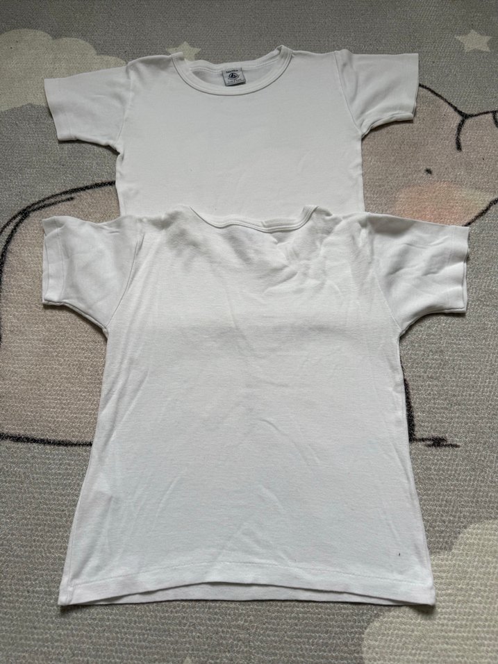 Petit Bateau Çocuk Beyaz Kısa Kollu Atlet 2'li Set - Görsel 4