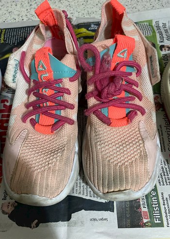 Pembe Bağcıklı çocuk Spor Ayakkabı - Görsel 2