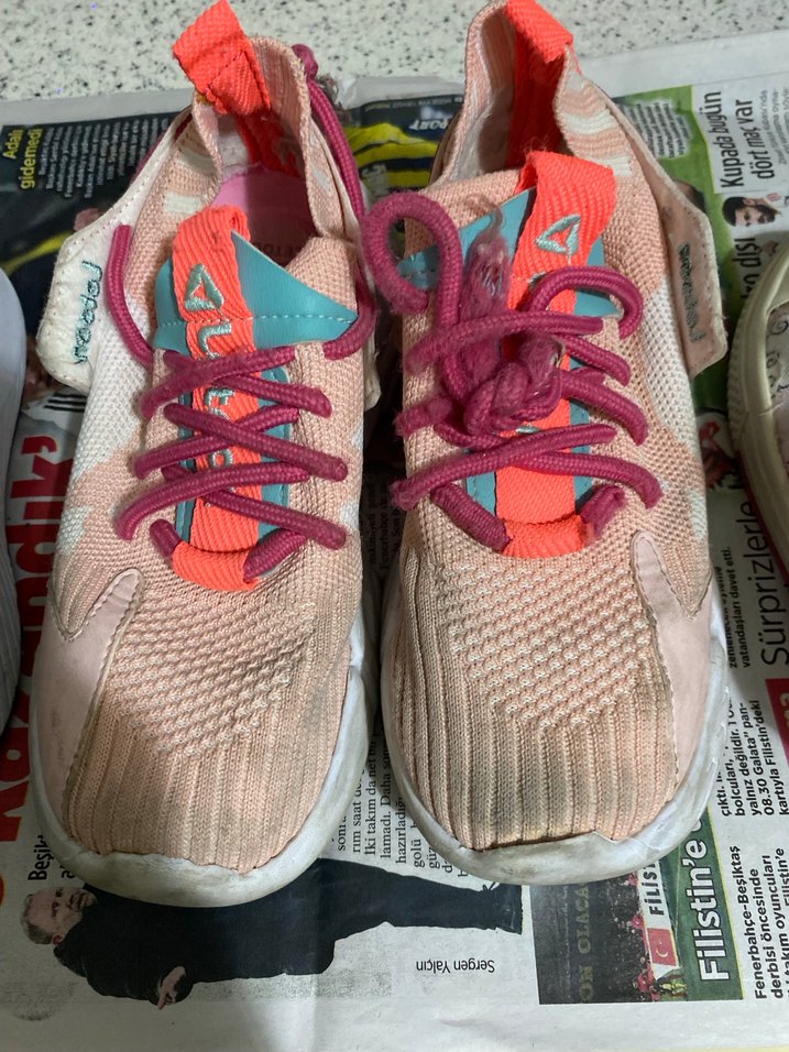 Pembe Bağcıklı çocuk Spor Ayakkabı - Görsel 2