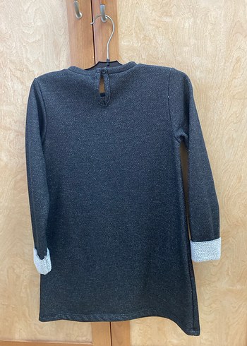 Kız Çocuk siyah Uzun Kollu Unicorn Baskılı Tunik - Görsel 2