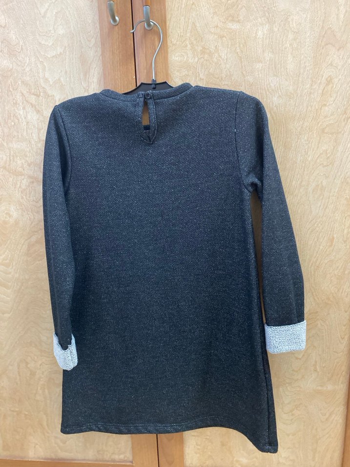 Kız Çocuk siyah Uzun Kollu Unicorn Baskılı Tunik - Görsel 2