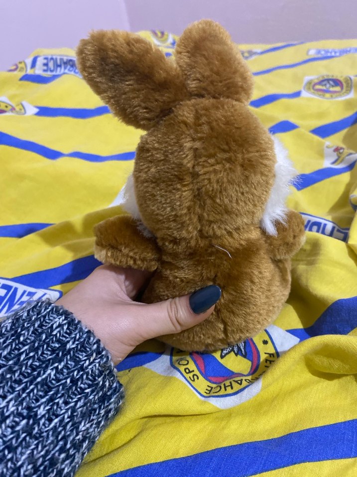 Kahverengi Peluş Tavşan Oyuncak - Görsel 3