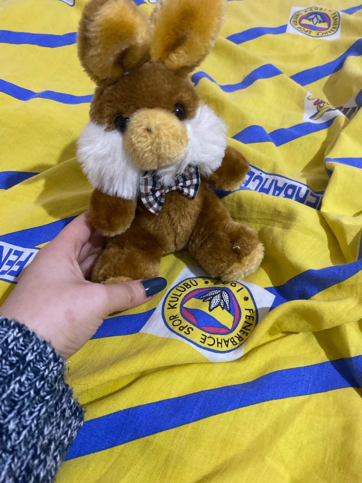 Kahverengi Peluş Tavşan Oyuncak - Görsel 4