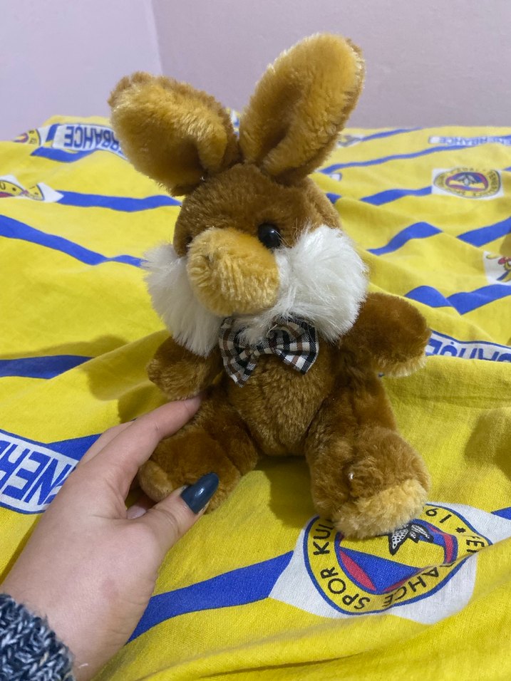 Kahverengi Peluş Tavşan Oyuncak - Görsel 2