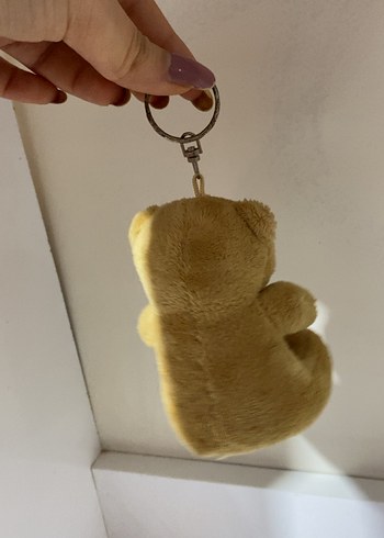 Bej Renkli Peluş Ayıcık Oyuncak anahtarlık - Görsel 2