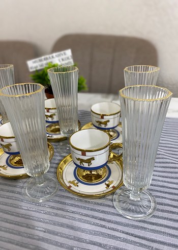 Altın Detaylı Beyaz Kahve Fincan Seti - Görsel 7