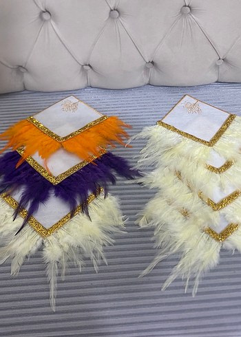 Nakışlı Çok Renkli kahve peçetelikleri - Görsel 2