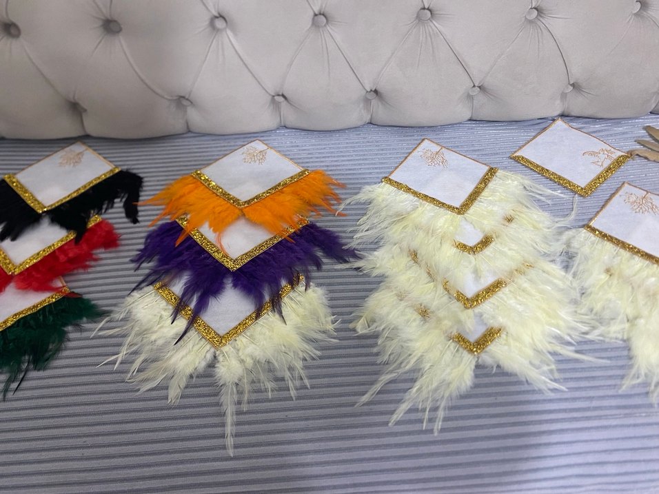 Nakışlı Çok Renkli kahve peçetelikleri - Görsel 2