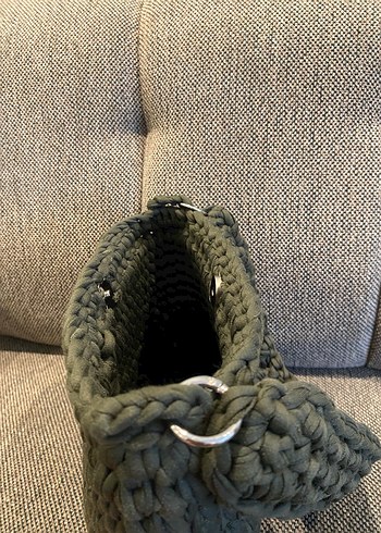 Yeşil Örgü Kadın Çanta - Görsel 3