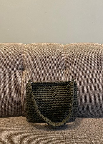 Yeşil Örgü Kadın Çanta - Görsel 2