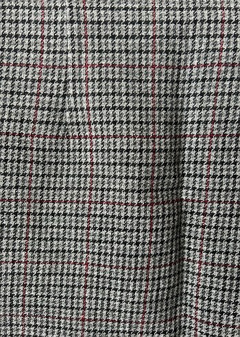 ZARA KIŞLIK ETEK KAÇIRMAA  S-M uygun Ekose Desenli Gri Mini Etek - Görsel 6