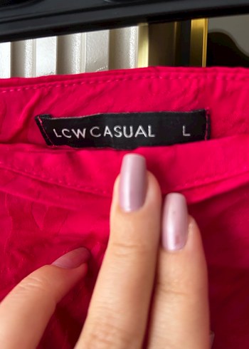 LC Waikiki LCW fuşya jakarlı Mini Etek