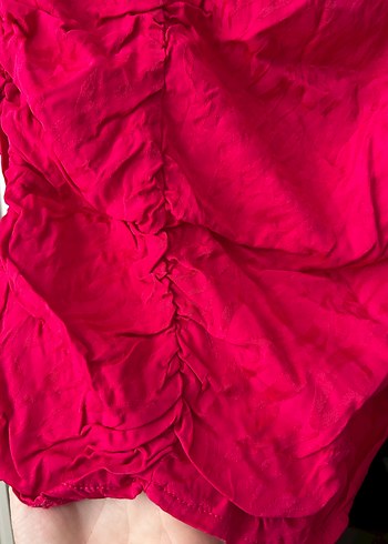 LCW fuşya jakarlı Mini Etek - Görsel 3