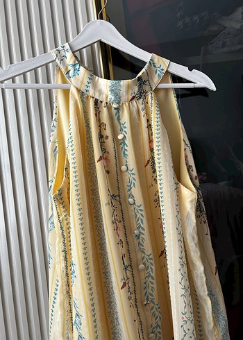 TRENDYOL MILLA meşhur Sarı Fırfırlı Elbise 36 38 uyumlu - Görsel 5