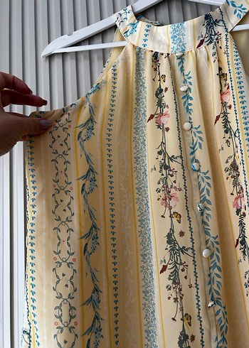 TRENDYOL MILLA meşhur Sarı Fırfırlı Elbise 36 38 uyumlu - Görsel 7