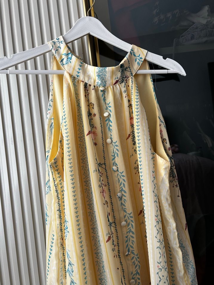 TRENDYOL MILLA meşhur Sarı Fırfırlı Elbise 36 38 uyumlu - Görsel 5