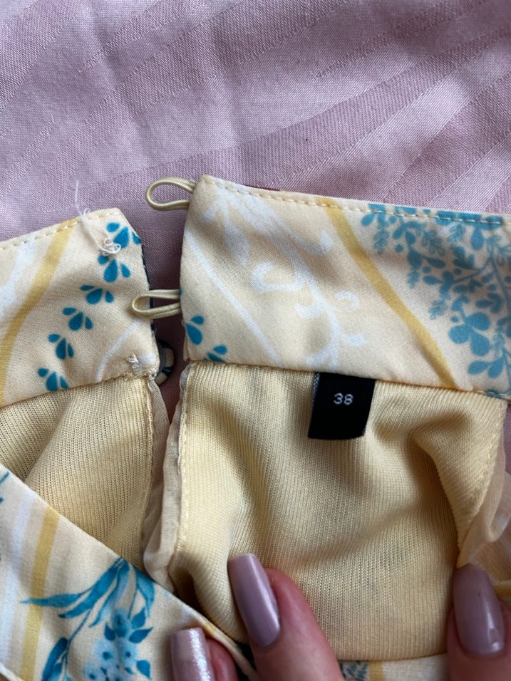 TRENDYOL MILLA meşhur Sarı Fırfırlı Elbise 36 38 uyumlu - Görsel 3