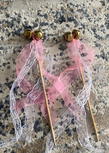 Dantel Detaylı Pembe Bohem Çanlı Aksesuar - Görsel 2