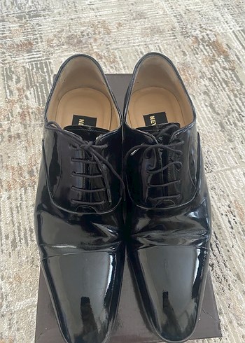 Siyah Parlak Erkek Klasik Ofis Ayakkabısı - Görsel 3