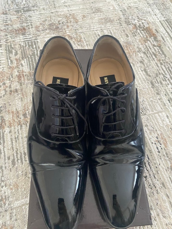 Siyah Parlak Erkek Klasik Ofis Ayakkabısı - Görsel 3