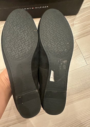 Tommy Hilfiger Siyah Süet Kadın Babet - Görsel 3