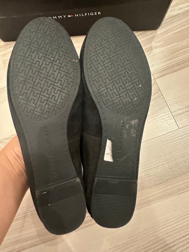 Tommy Hilfiger Siyah Süet Kadın Babet - Görsel 3