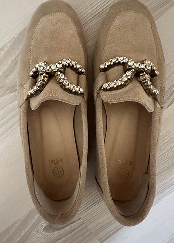 Elle Bej Süet Tokalı Kadın Babet - Görsel 4