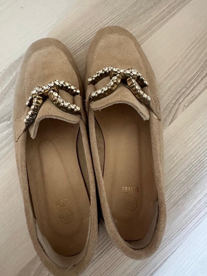 Elle Bej Süet Tokalı Kadın Babet - Görsel 3