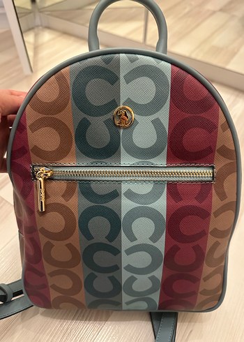 U.S Polo Renkli Baskılı Kadın Sırt Çantası - Görsel 2