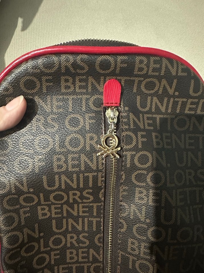 Benetton Kahverengi Baskılı Fermuarlı Kadın Sırt Çantası - Görsel 2