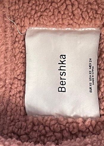 Bershka Bershka Pembe Kürklü Siyah Deri Kadın Ceket