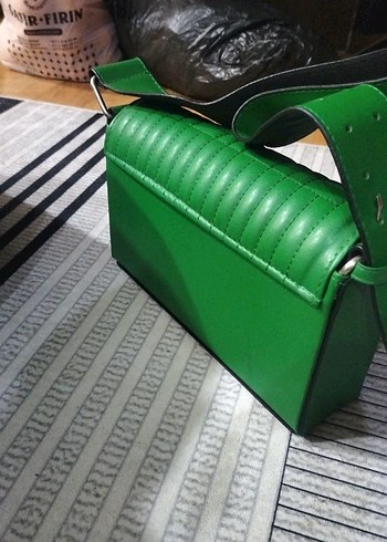 Yeşil Deri Kadın Omuz Çantası - Görsel 2