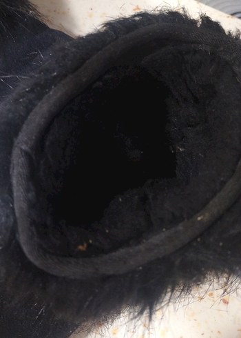 Kürklü Siyah Süet Kadın Dolgu Topuk Bot - Görsel 3