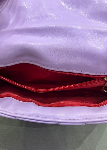 Mor Zincir Detaylı Modern Klasik Deri Çanta - Görsel 7