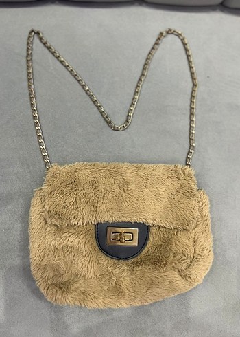 Kürk Detaylı Zincir Askılı Kadın Çanta - Görsel 2