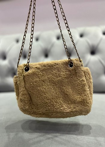 Kürk Detaylı Zincir Askılı Kadın Çanta - Görsel 8
