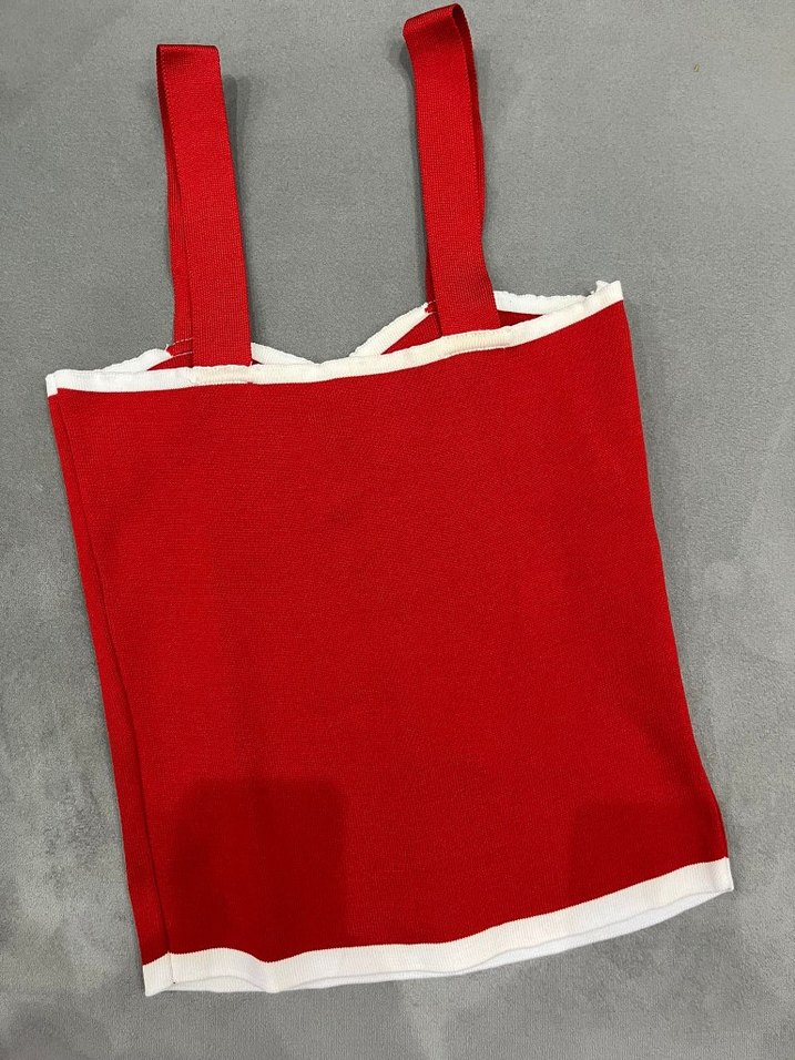 Düğmeli Kırmızı Kadın Süveter - Görsel 4