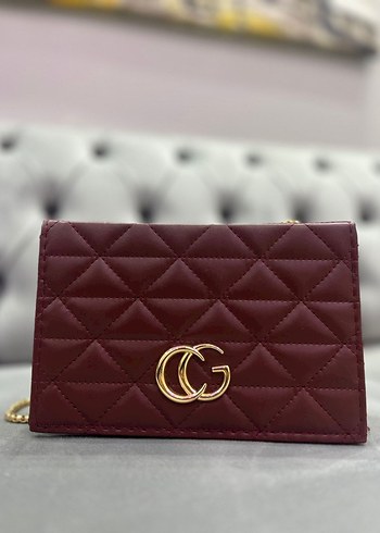 Bordo Zincir Detaylı Deri Kadın Çanta - Görsel 5