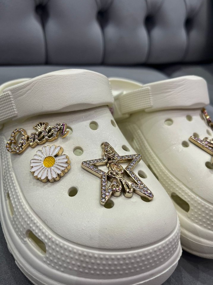 Beyaz Payetli Yüksek Topuklu Kadın Terlik - Görsel 2