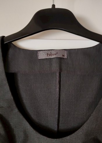 Siyah Kemerli Midi Ofis Elbisesi - Görsel 3