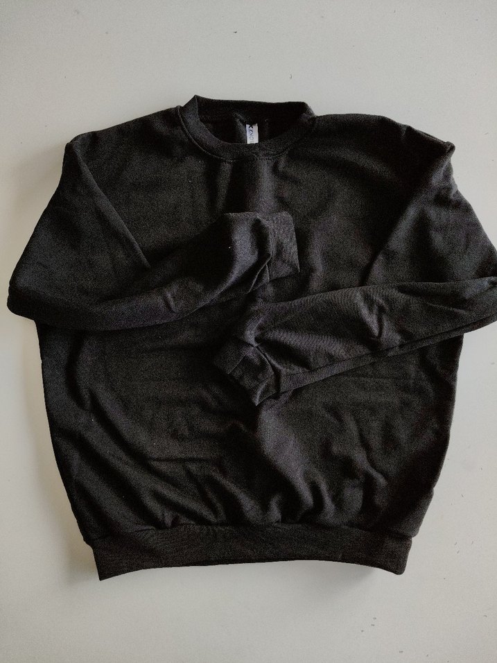 Siyah Basic Bisiklet Yaka Sweatshirt - Görsel 2