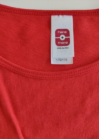 Kızlar için Kırmızı Payetli Baskılı Tişört - Görsel 3